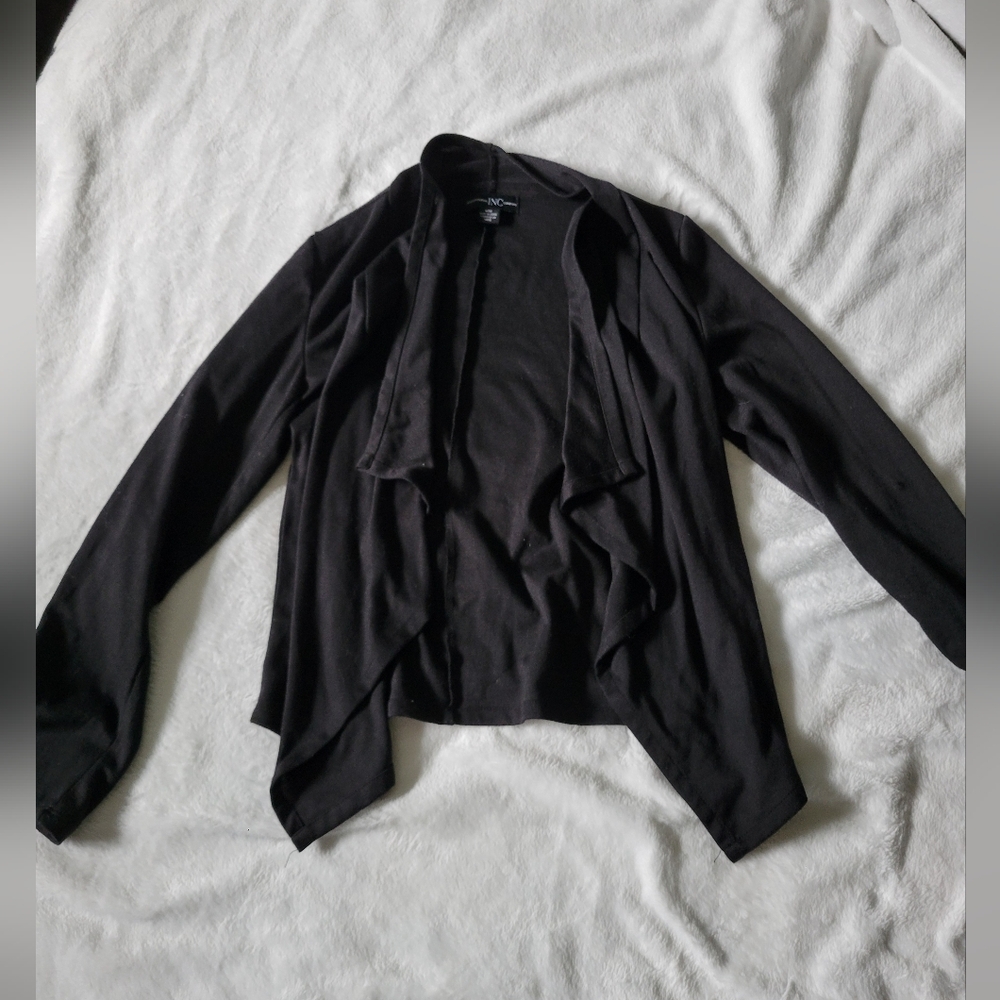 Black Open Front Blazer